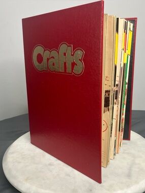 CRAFTS Magazines 1984 Bound Binder Vintage Lot 11 Issues Collectible Nostalgia